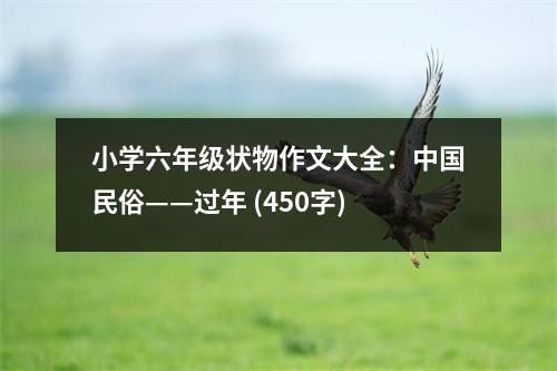 小學(xué)六年級狀物作文大全：中國民俗——過年 (450字)