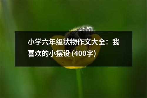 小學(xué)六年級狀物作文大全：我喜歡的小擺設(shè) (400字)