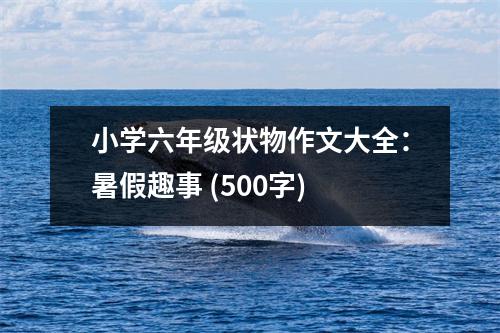 小學六年級狀物作文大全：暑假趣事 (500字)