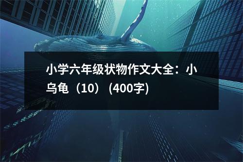 小學六年級狀物作文大全：小烏龜（10） (400字)