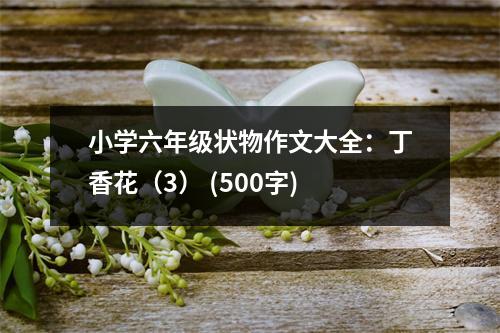 小學(xué)六年級(jí)狀物作文大全：丁香花（3） (500字)
