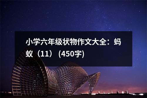 小學六年級狀物作文大全：螞蟻（11） (450字)