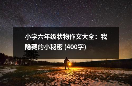 小學六年級狀物作文大全：我隱藏的小秘密 (400字)
