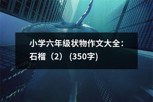 小學(xué)六年級狀物作文大全：石榴（2） (350字)