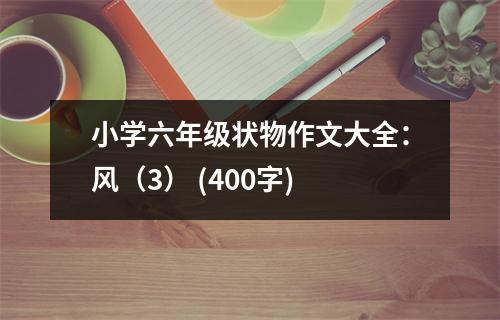 小學(xué)六年級狀物作文大全：風(fēng)（3） (400字)