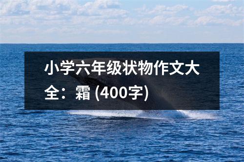 小學(xué)六年級(jí)狀物作文大全：霜 (400字)