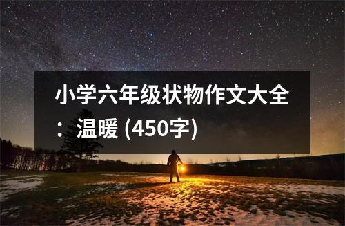小學(xué)六年級狀物作文大全：溫暖 (450字)