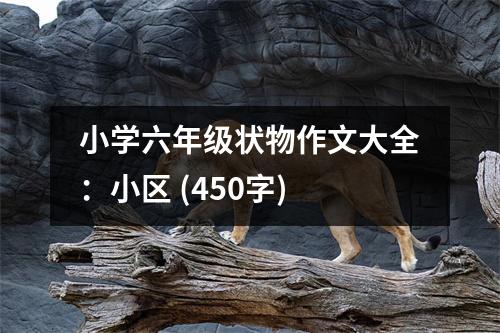 小學(xué)六年級狀物作文大全：小區(qū) (450字)
