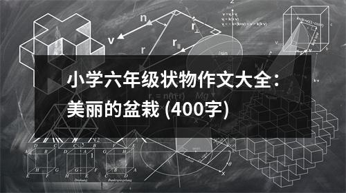 小學(xué)六年級(jí)狀物作文大全：美麗的盆栽 (400字)