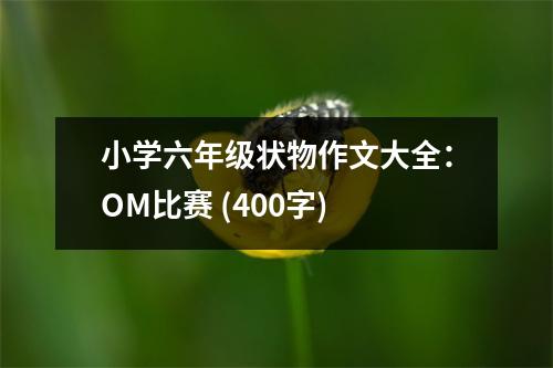 小學(xué)六年級(jí)狀物作文大全：OM比賽 (400字)