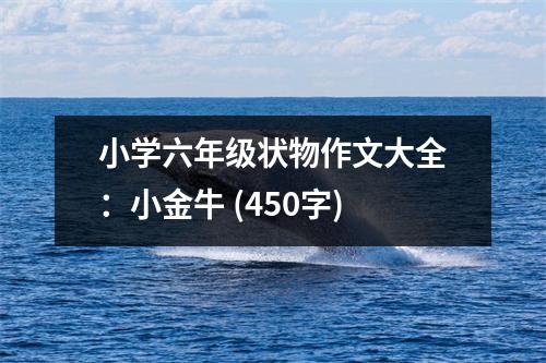 小學(xué)六年級狀物作文大全：小金牛 (450字)