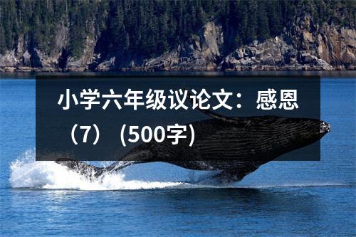 小學(xué)六年級(jí)議論文：感恩（7） (500字)