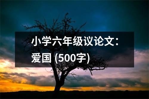小學(xué)六年級(jí)議論文：愛國(guó) (500字)