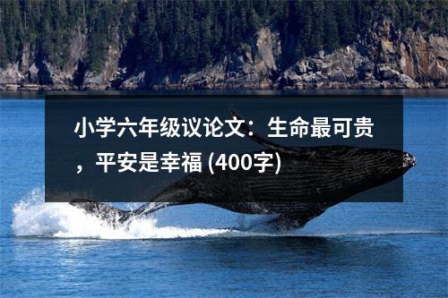 小學六年級議論文：生命最可貴，平安是幸福 (400字)
