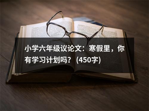 小學(xué)六年級(jí)議論文：寒假里，你有學(xué)習(xí)計(jì)劃嗎？ (450字)