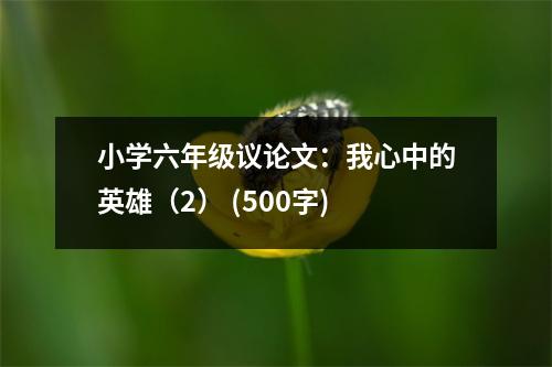 小學(xué)六年級(jí)議論文：我心中的英雄（2） (500字)