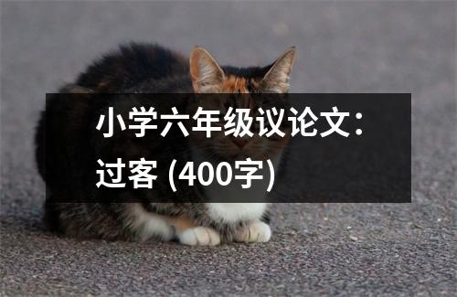 小學(xué)六年級議論文：過客 (400字)