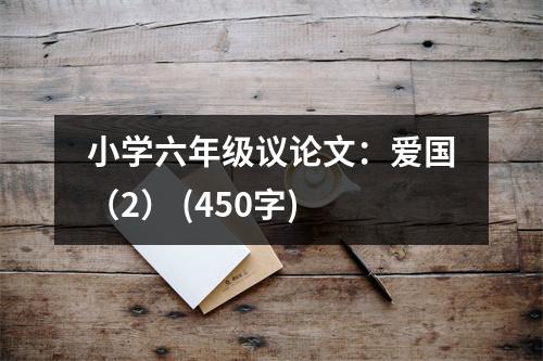 小學六年級議論文：愛國（2） (450字)
