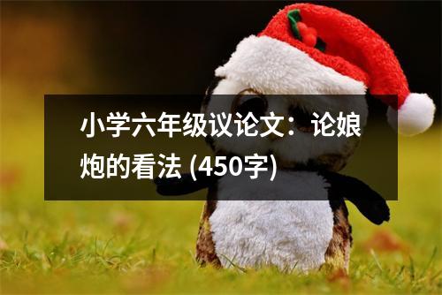 小學(xué)六年級議論文：論娘炮的看法 (450字)