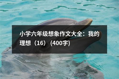 小學(xué)六年級(jí)想象作文大全：我的理想（16） (400字)
