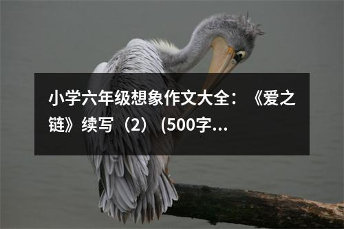 小學(xué)六年級(jí)想象作文大全：《愛之鏈》續(xù)寫（2） (500字)