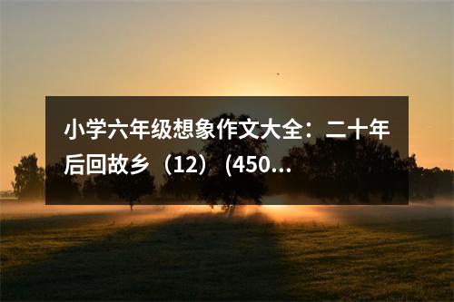 小學(xué)六年級(jí)想象作文大全：二十年后回故鄉(xiāng)（12） (450字)