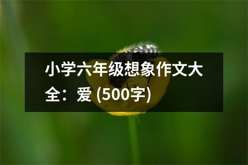 小學(xué)六年級(jí)想象作文大全：愛(ài) (500字)
