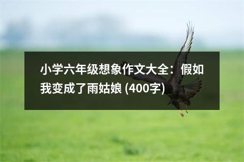 小學(xué)六年級(jí)想象作文大全：假如我變成了雨姑娘 (400字)