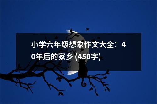 小學(xué)六年級(jí)想象作文大全：40年后的家鄉(xiāng) (450字)