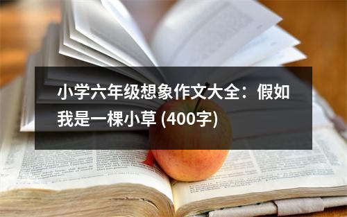 小學六年級想象作文大全：假如我是一棵小草 (400字)