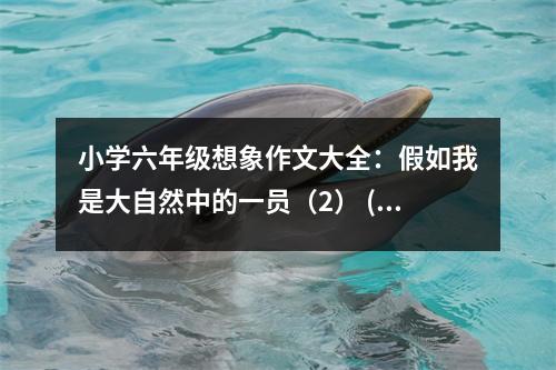 小學(xué)六年級(jí)想象作文大全：假如我是大自然中的一員（2） (450字)