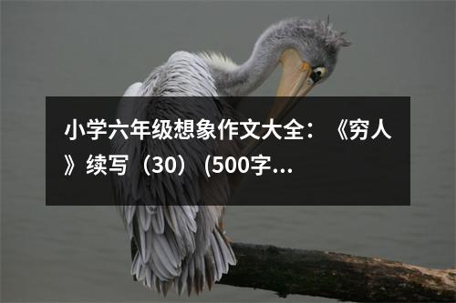 小學(xué)六年級(jí)想象作文大全：《窮人》續(xù)寫(xiě)（30） (500字)