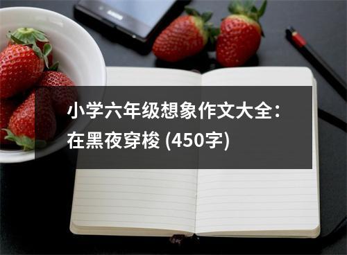 小學六年級想象作文大全：在黑夜穿梭 (450字)