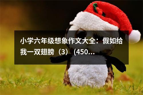 小學六年級想象作文大全：假如給我一雙翅膀（3） (450字)