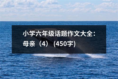 小學(xué)六年級(jí)話題作文大全：母親（4） (450字)