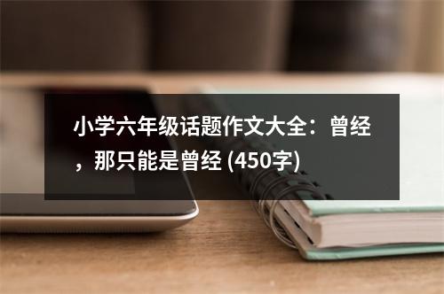 小學(xué)六年級話題作文大全：曾經(jīng)，那只能是曾經(jīng) (450字)