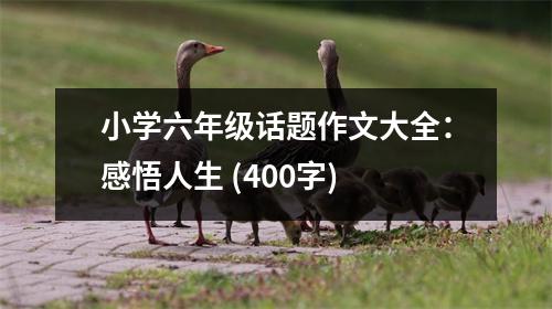 小學(xué)六年級話題作文大全：感悟人生 (400字)