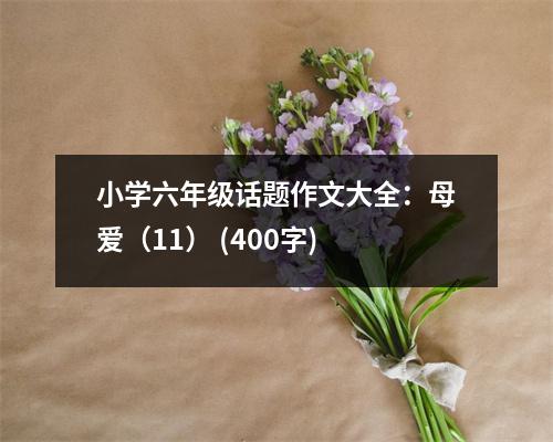 小學(xué)六年級(jí)話題作文大全：母愛（11） (400字)