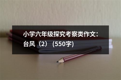 小學六年級探究考察類作文：臺風（2） (550字)