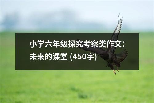 小學六年級探究考察類作文：未來的課堂 (450字)