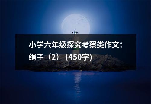 小學(xué)六年級探究考察類作文：繩子（2） (450字)