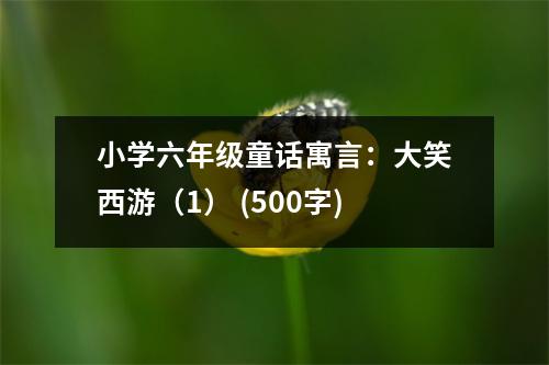 小學(xué)六年級(jí)童話(huà)寓言：大笑西游（1） (500字)