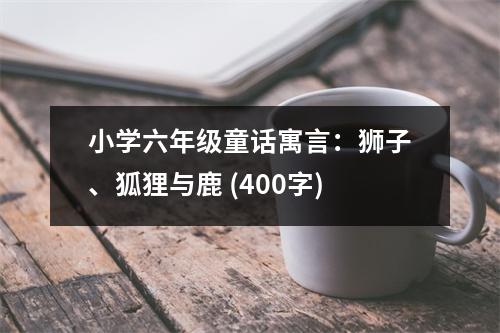 小學(xué)六年級(jí)童話(huà)寓言：獅子、狐貍與鹿 (400字)
