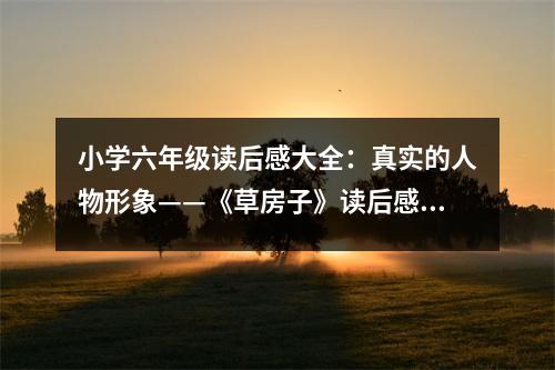 小學(xué)六年級(jí)讀后感大全：真實(shí)的人物形象——《草房子》讀后感 (450字)