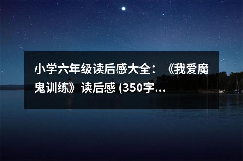 小學六年級讀后感大全：《我愛魔鬼訓練》讀后感 (350字)