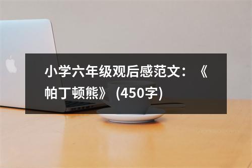 小學(xué)六年級觀后感范文：《帕丁頓熊》 (450字)