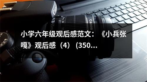 小學(xué)六年級(jí)觀后感范文：《小兵張嘎》觀后感（4） (350字)