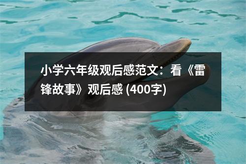 小學(xué)六年級觀后感范文：看《雷鋒故事》觀后感 (400字)