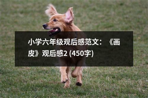 小學(xué)六年級觀后感范文：《畫皮》觀后感2 (450字)