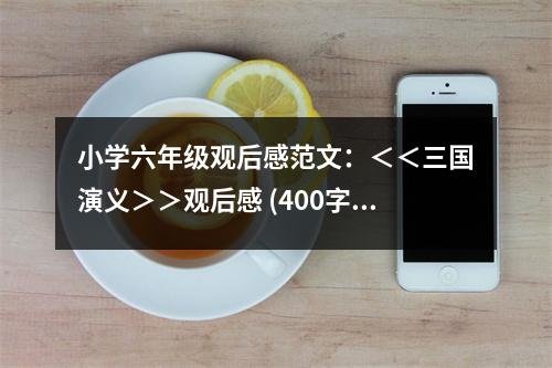 小學(xué)六年級觀后感范文：＜＜三國演義＞＞觀后感 (400字)